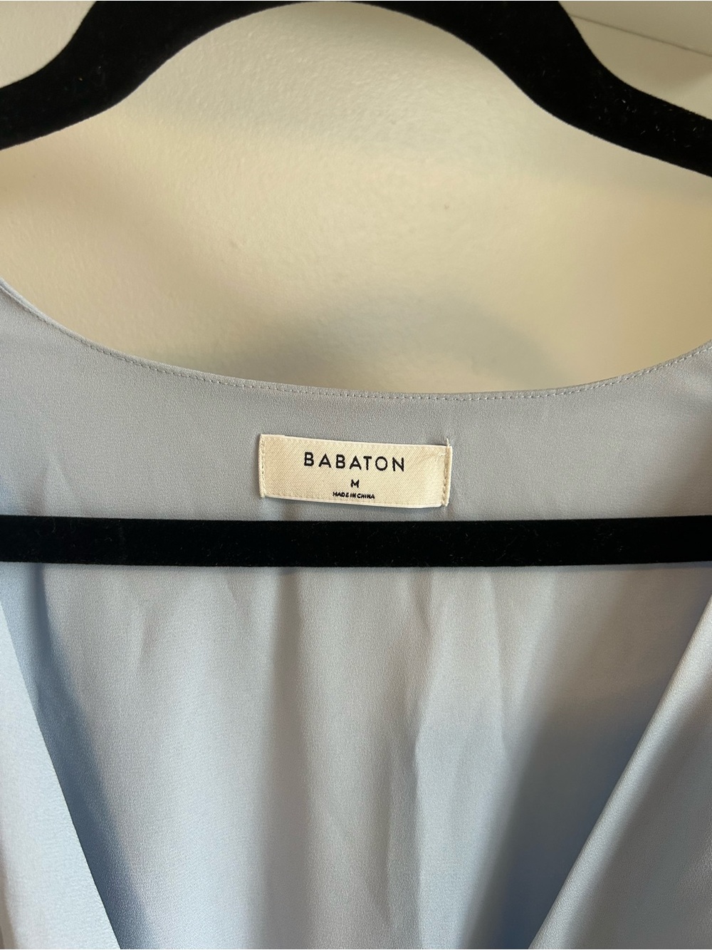 Babaton Light Blue Wrap Midi Dress - Picture 3 of 4